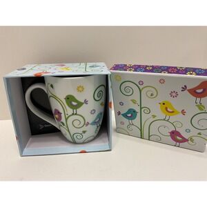Divinity Boutique Ceramic Mug Philippians 4:4‎ Birds Floral Gift Boxed 20605